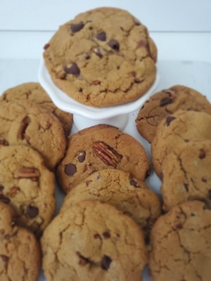 Brown Butter Bourbon Chocolate Chip Cookies
